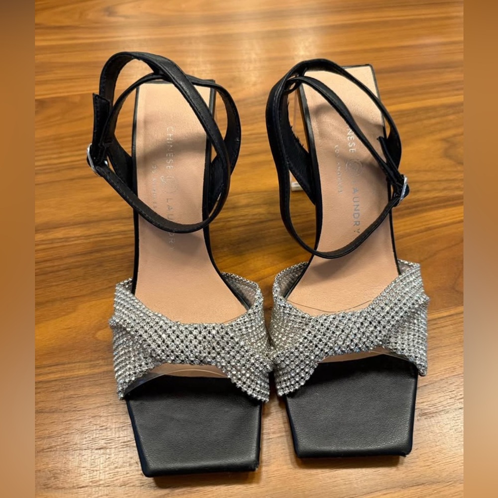 Chinese Laundry Black and Sparkly Women's Heels - Picture 2 of 3